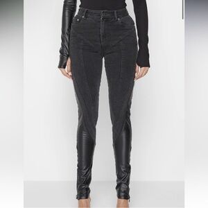 Maniere De Voir Black and Gray Skinny Jeans